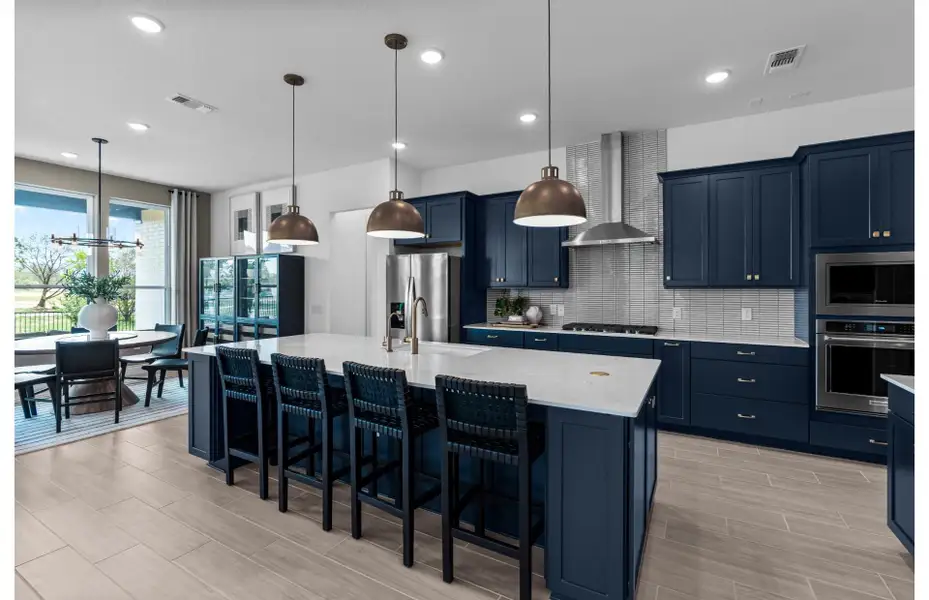 Stylish, contemporary kitchen designed for both functionality and entertaining. Stylish, contemporary kitchen designed for both functionality and entertaining.