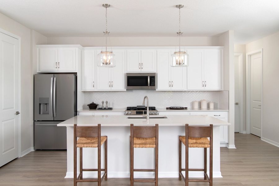 Furnished interior in a model home at Oakfield Trails in Parrish (Image 8).