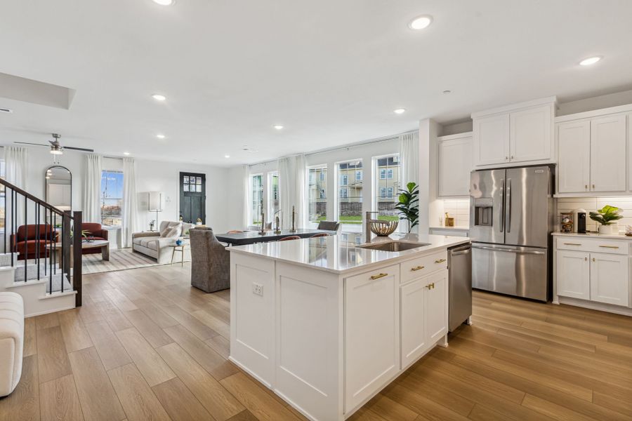 Furnished interior in a model home at Village on Main Street in Frisco (Image 28).