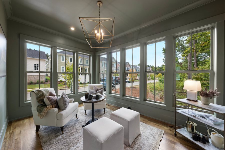 Furnished interior in a model home at 751 South in Durham (Image 7).