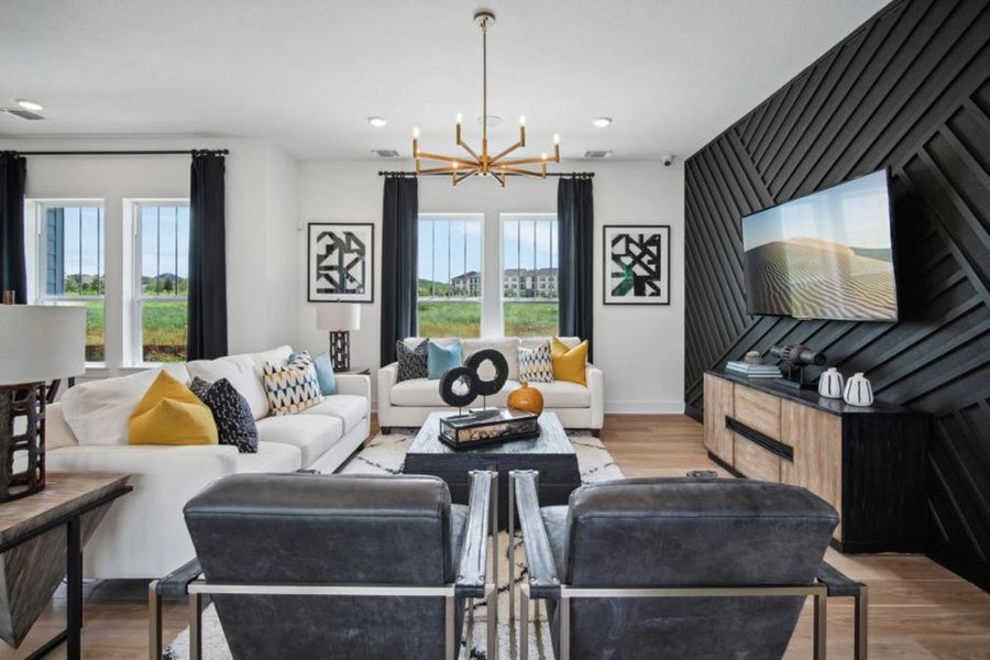 Furnished interior in a model home at Easton Park in Austin (Image 9). Furnished interior in a model home at Easton Park in Austin (Image 9).