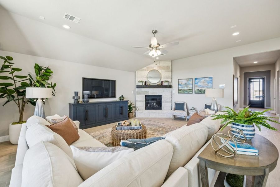 Furnished interior in a model home at Timberbrook in Justin (Image 26).