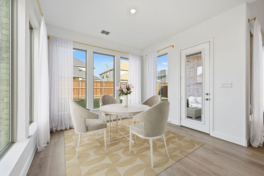 Furnished interior in a model home at South Oak 50s in Oak Point (Image 88).