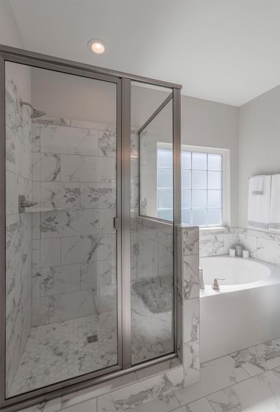 Owner's Walk-in Shower and Soaking Tub