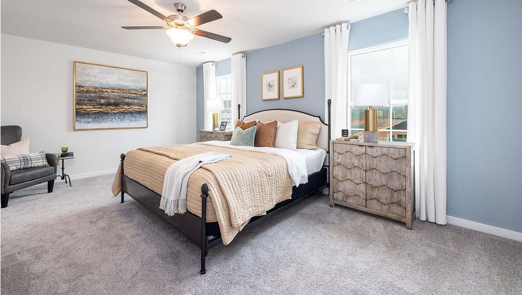 Furnished interior in a model home at Cardinal Creek in Charlotte (Image 31).