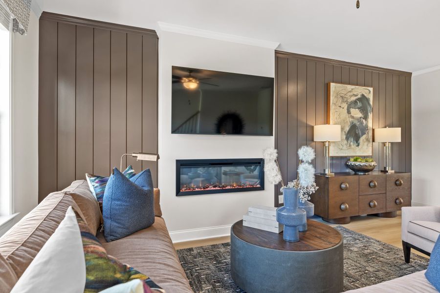 Furnished interior in a model home at Towns at Enclave in Lawrenceville (Image 40). Furnished interior in a model home at Towns at Enclave in Lawrenceville (Image 40).