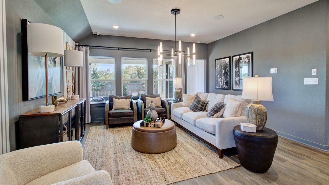 Furnished interior in a model home at Cloud Country in New Braunfels (Image 19).