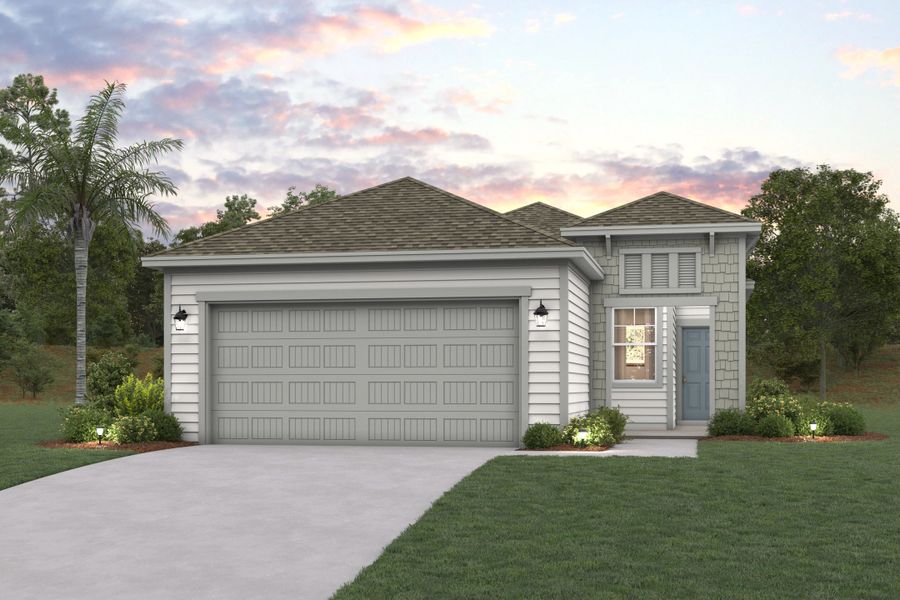 A house with a garage. A house with a garage.