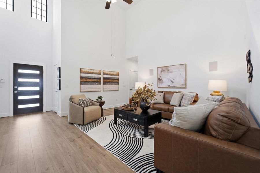Furnished interior in a model home at Lone Oak in San Antonio (Image 7).