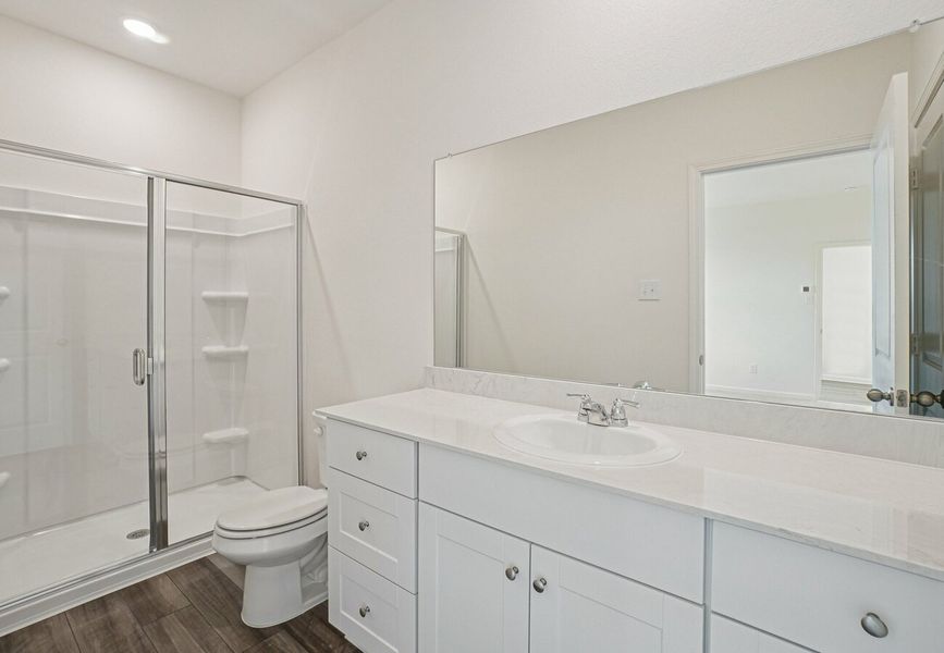 Furnished interior in a model home at Oakfield Lakes in Parrish (Image 9). Furnished interior in a model home at Oakfield Lakes in Parrish (Image 9).