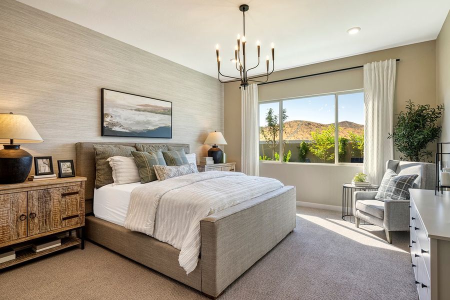 Furnished interior in a model home at Whispering Hills in Phoenix (Image 7).