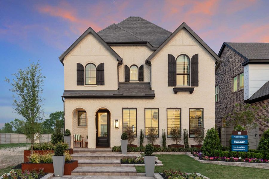 Front exterior of a home in the Pomona: 42ft. lots community, located in Manvel, TX (Image 4).