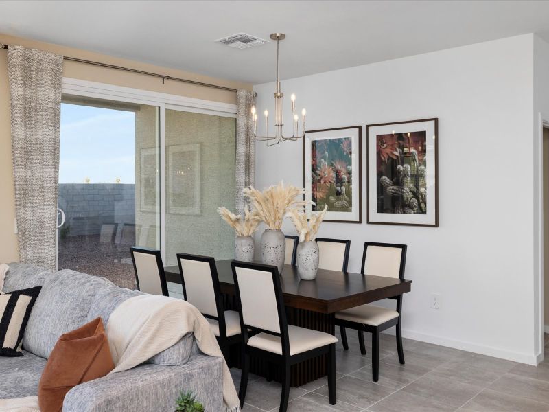 Furnished interior in a model home at Bella Vista Farms Estate Series in Queen Creek (Image 20). Furnished interior in a model home at Bella Vista Farms Estate Series in Queen Creek (Image 20).