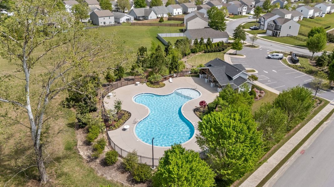 Aerial view of the Tyler - Home on the Lake community in New Bern, NC, showing layout and nearby surroundings (Image 10).