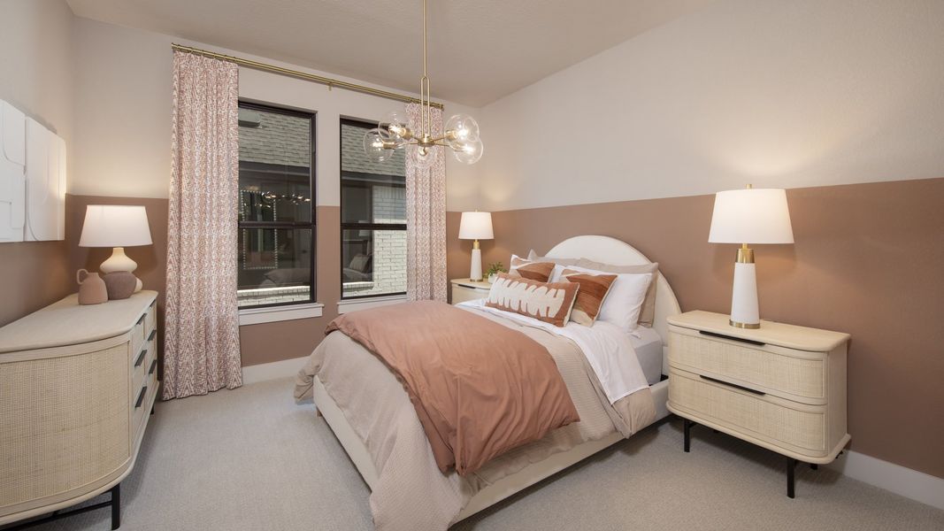 Furnished interior in a model home at Palmera Ridge 60' in Leander (Image 36).