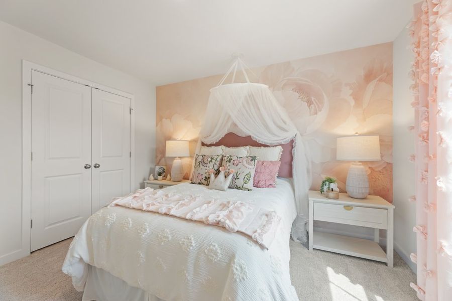 A bed with a canopy. A bed with a canopy.