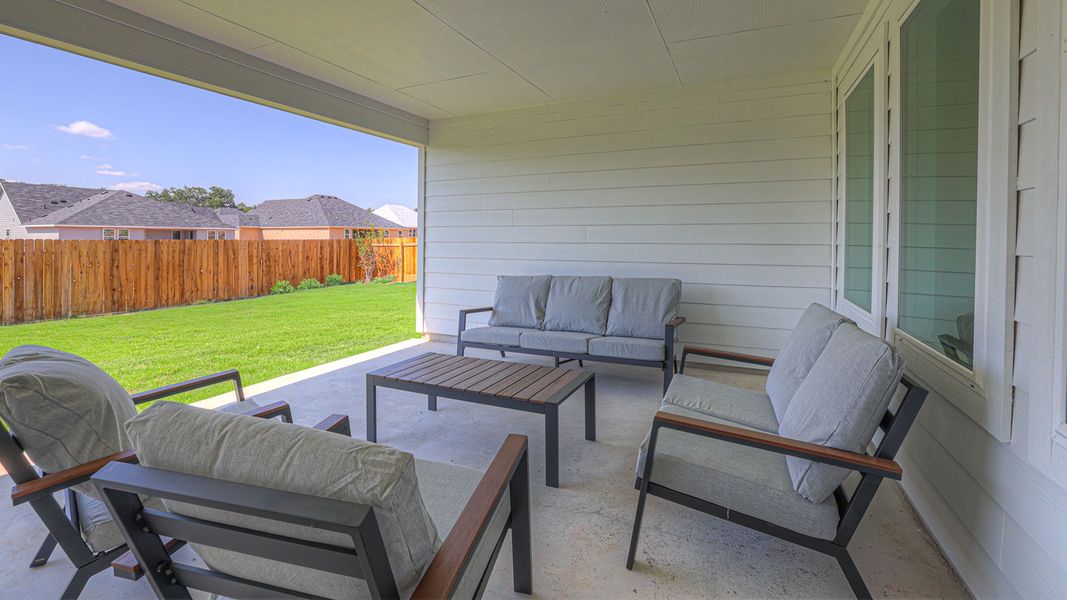 Furnished interior in a model home at Sonoma Oaks in Fredericksburg (Image 38).