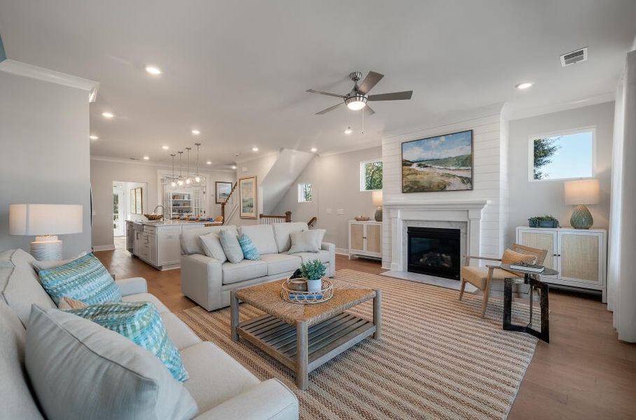 Furnished interior in a model home at New Riverside Village in Bluffton (Image 18).