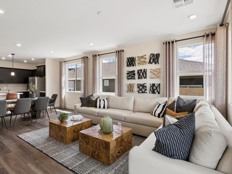 Furnished interior in a model home at South Ranch Western Collection in Prescott (Image 10).