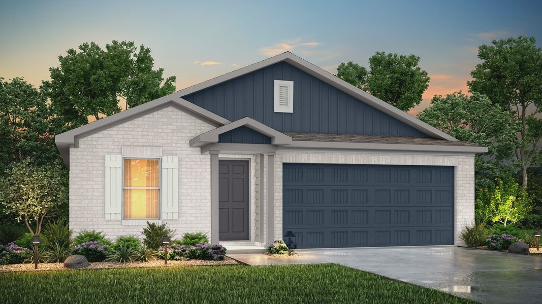 Front exterior of a home in the Still Water Lake community, located in Godley, TX (Image 2).