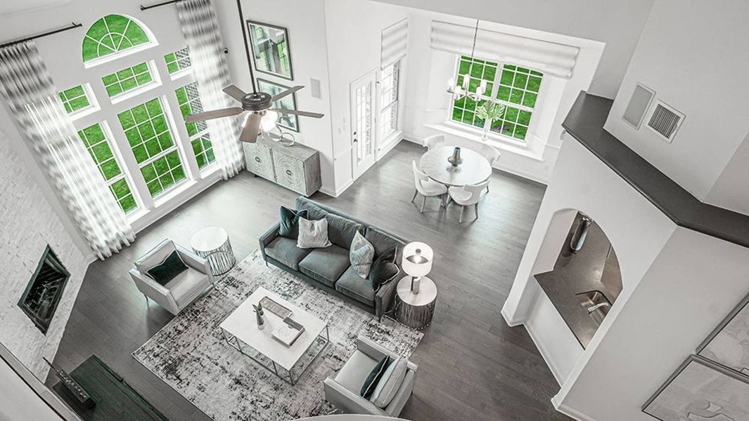 Furnished interior in a model home at Mira Lagos Crossing in Grand Prairie (Image 7).