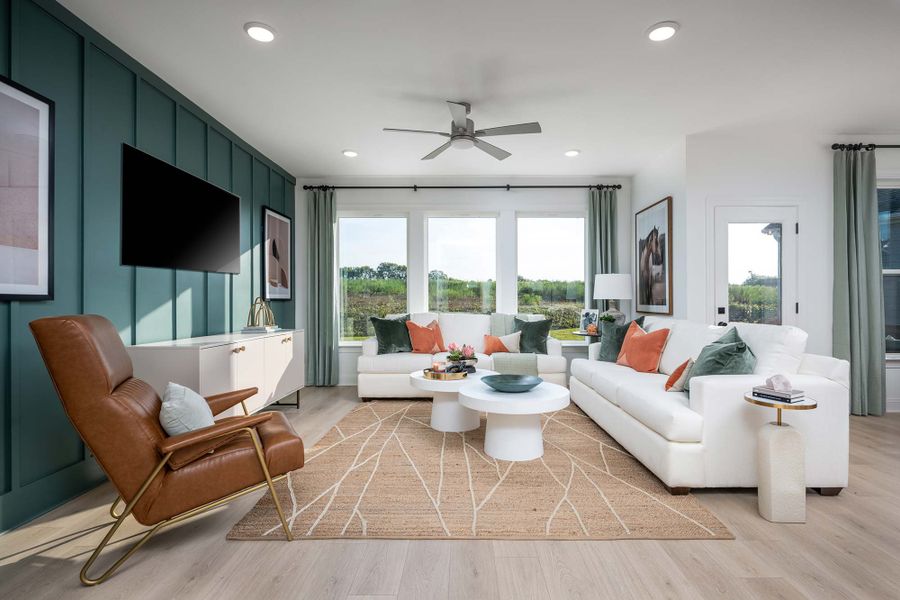 Furnished interior in a model home at Nexus – Village Collection in Gallatin (Image 11).