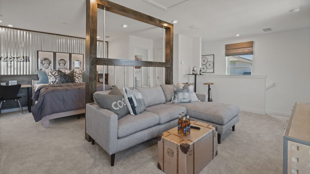 The Ambersweet's above garage retreat is the perfect private guest suite or hangout space.