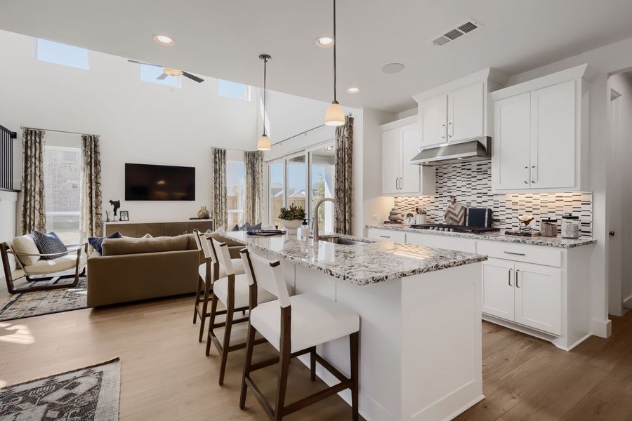 Furnished interior in a model home at North Sky 40s in Celina (Image 12).