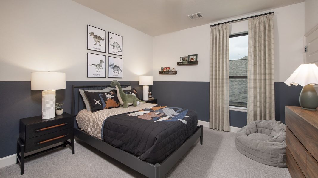 Furnished interior in a model home at Lariat 45' in Liberty Hill (Image 22).