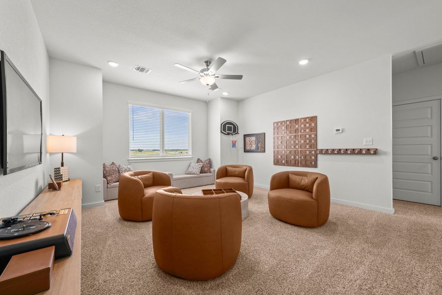 Furnished interior in a model home at Rancho San Gabriel in Georgetown (Image 9). Furnished interior in a model home at Rancho San Gabriel in Georgetown (Image 9).