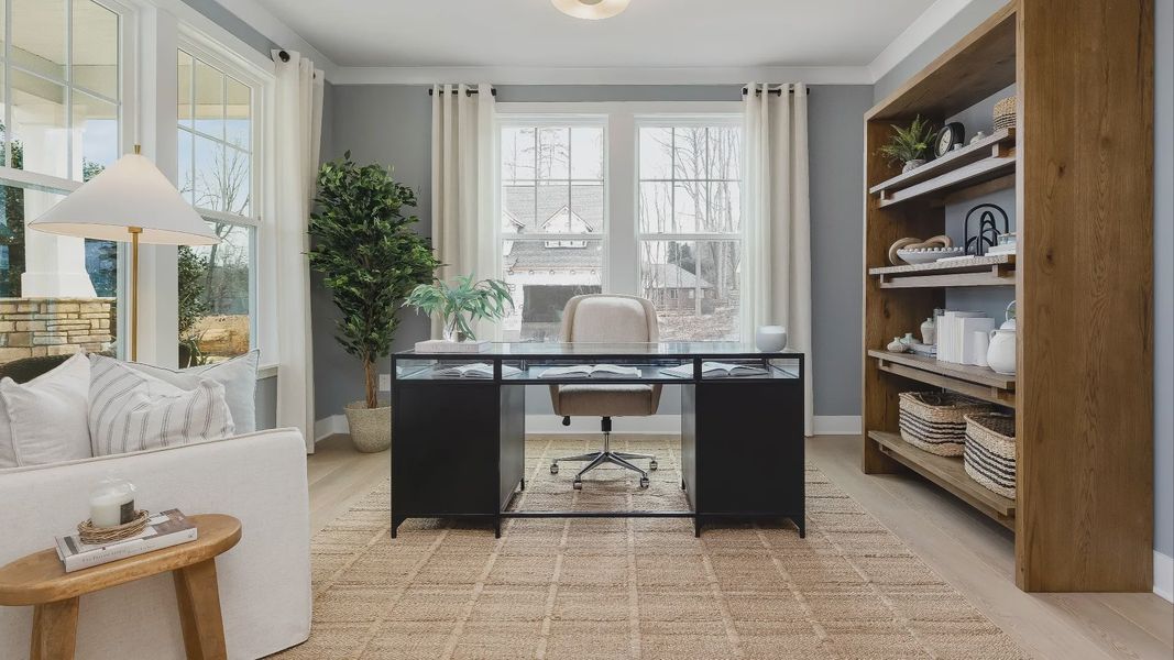 Furnished interior in a model home at Owen Park in Gibsonville (Image 4).
