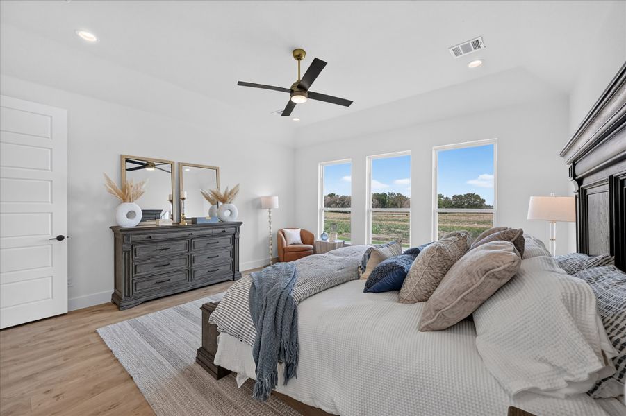 Furnished interior in a model home at Paloma Ranches in Justin (Image 26).
