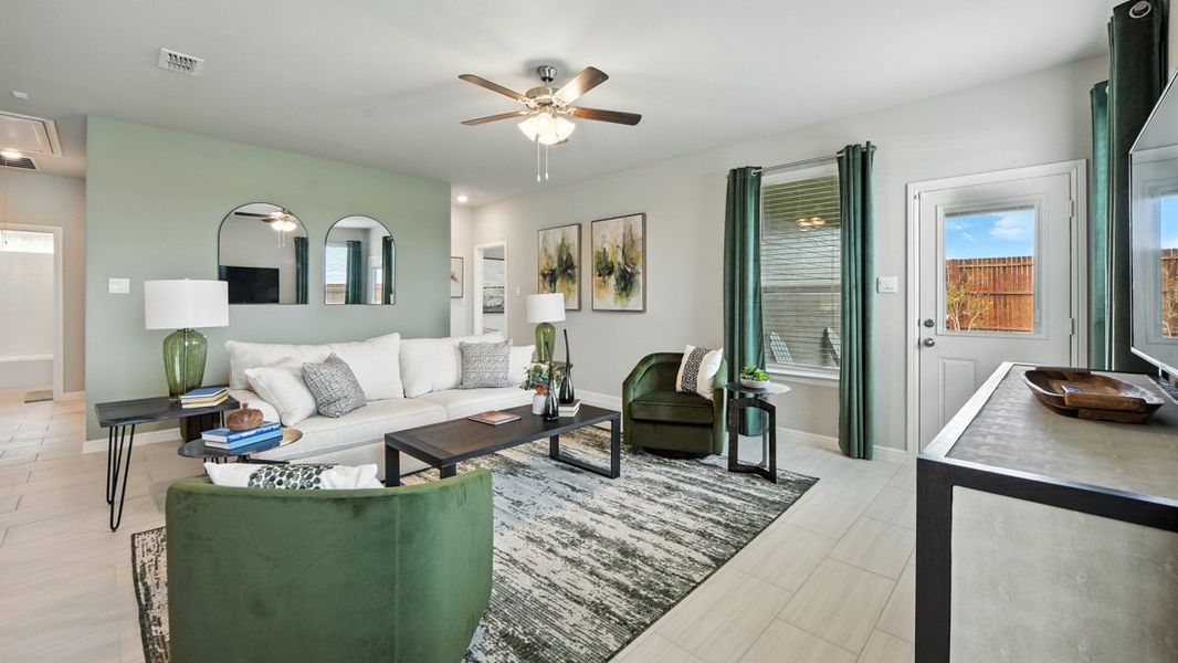 Furnished interior in a model home at Monarch at the Meadows in Denton (Image 11). Furnished interior in a model home at Monarch at the Meadows in Denton (Image 11).