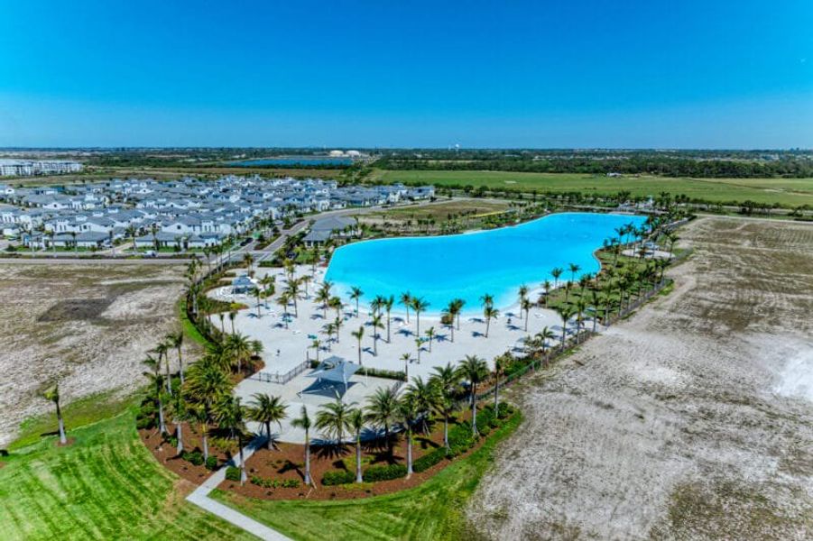 Aerial view of the Aqua community in Bradenton, FL, showing layout and nearby surroundings (Image 11). Aerial view of the Aqua community in Bradenton, FL, showing layout and nearby surroundings (Image 11).