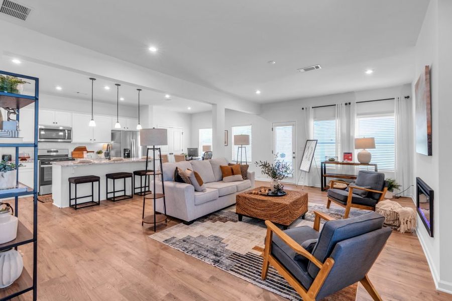 Furnished interior in a model home at The View at Groover's Lake in Lithia Springs (Image 5).