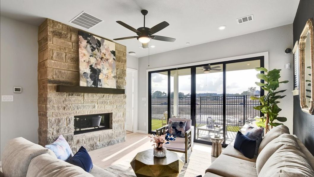 Furnished interior in a model home at Summer Place  35' in Montgomery (Image 69).