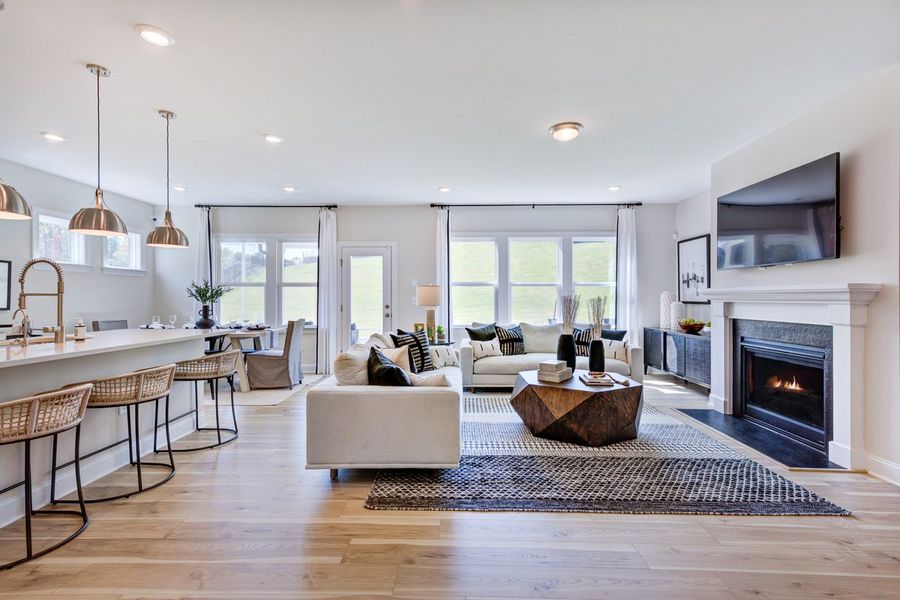 Furnished interior in a model home at Bridgeberry in Holly Springs (Image 7).
