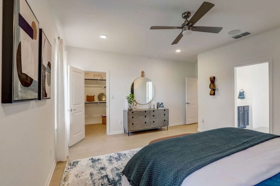 Furnished interior in a model home at Village at Three Oaks in Seguin (Image 6).