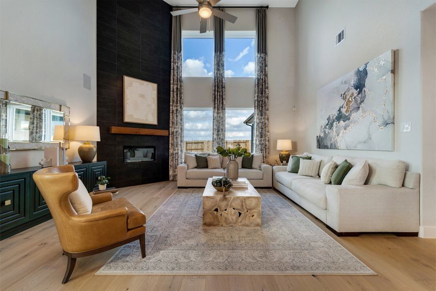 Furnished interior in a model home at Sunterra Lakes in Brookshire (Image 27).