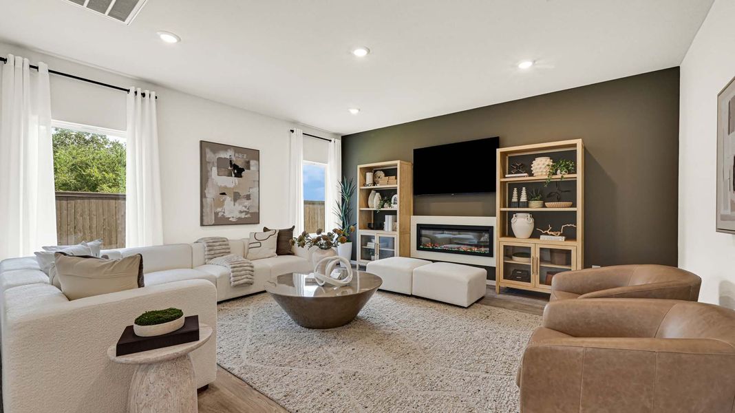 Furnished interior in a model home at August Trails in Needville (Image 26). Furnished interior in a model home at August Trails in Needville (Image 26).