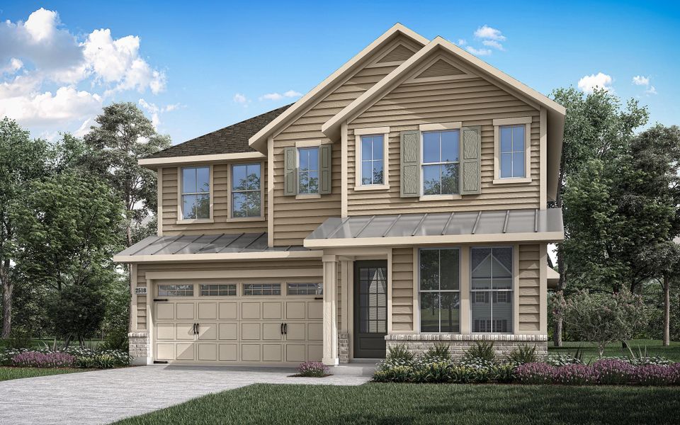 Front exterior of a home in the Landmark community, located in Denton, TX (Image 14).