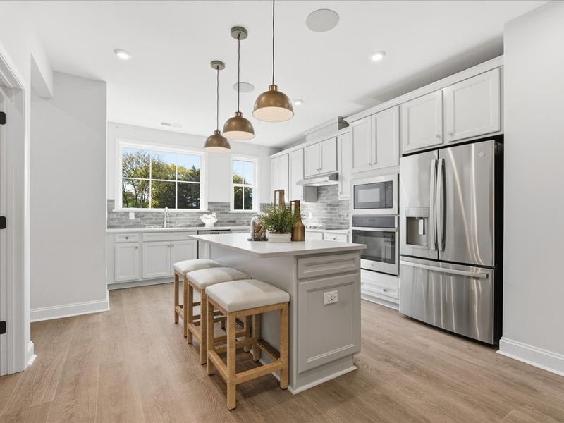 Furnished interior in a model home at Bellflower in Charlotte (Image 8).