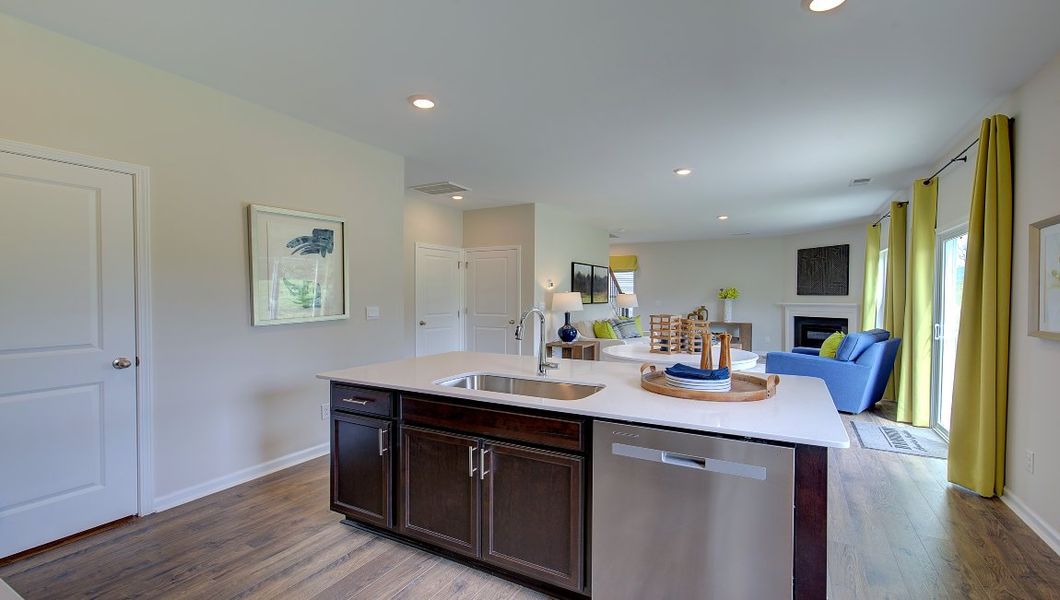 Furnished interior in a model home at Tap Root Farms in Fletcher (Image 6).
