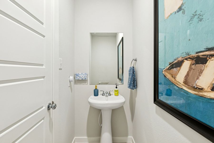 Bathroom in a Nicholson Ranch Magnolia Model Home in Lavon TX by Trophy Signature Homes
