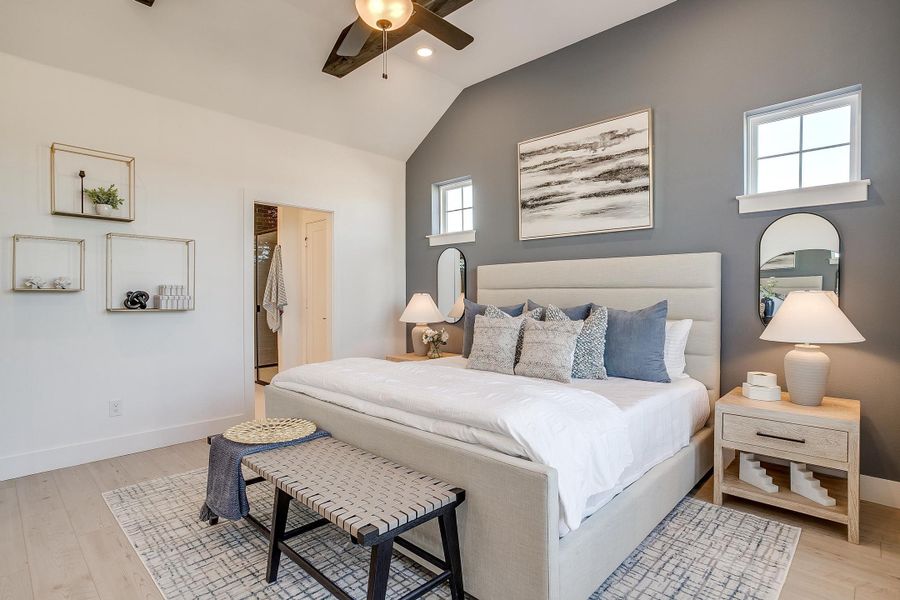 Furnished interior in a model home at MidTowne in Midlothian (Image 31).