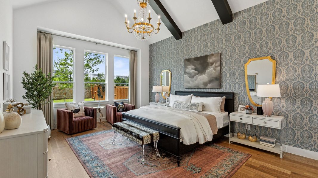 Furnished interior in a model home at Windsong Ranch 71' Series in Prosper (Image 44).
