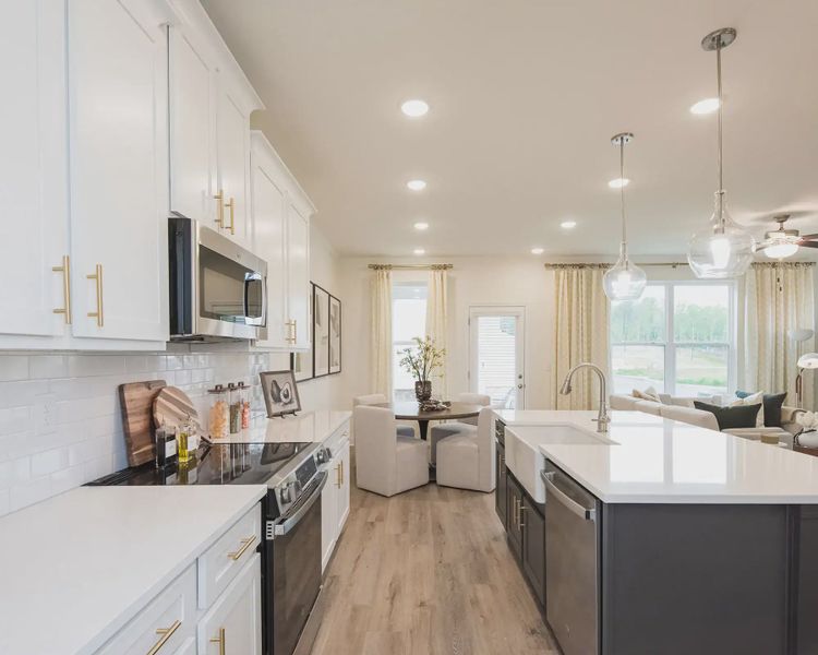 Furnished interior in a model home at Mulberry Summit in Flowery Branch (Image 5).