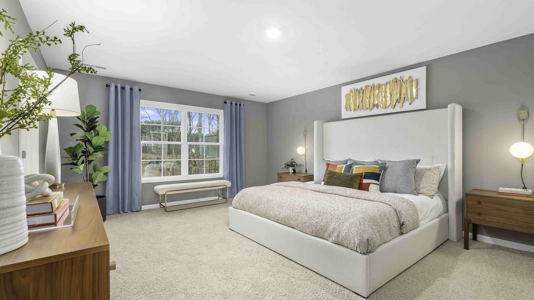 Furnished interior in a model home at Lybrook Village in Bermuda Run (Image 29).