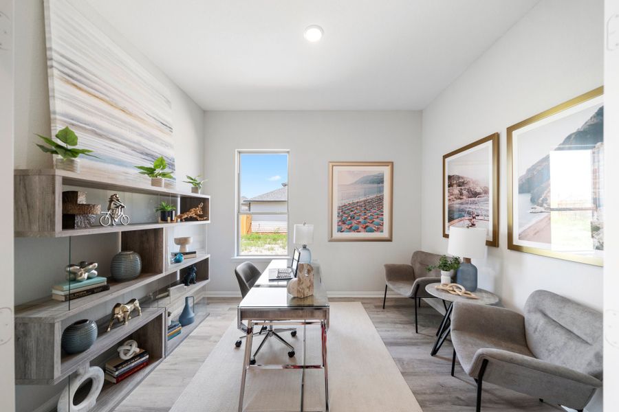 Furnished interior in a model home at Bluebonnet Village in Bellville (Image 13). Furnished interior in a model home at Bluebonnet Village in Bellville (Image 13).