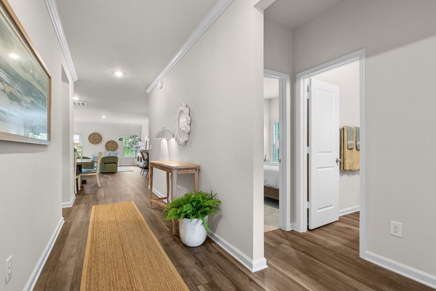 Furnished interior in a model home at Harmon Terrace in Hopkins (Image 5).